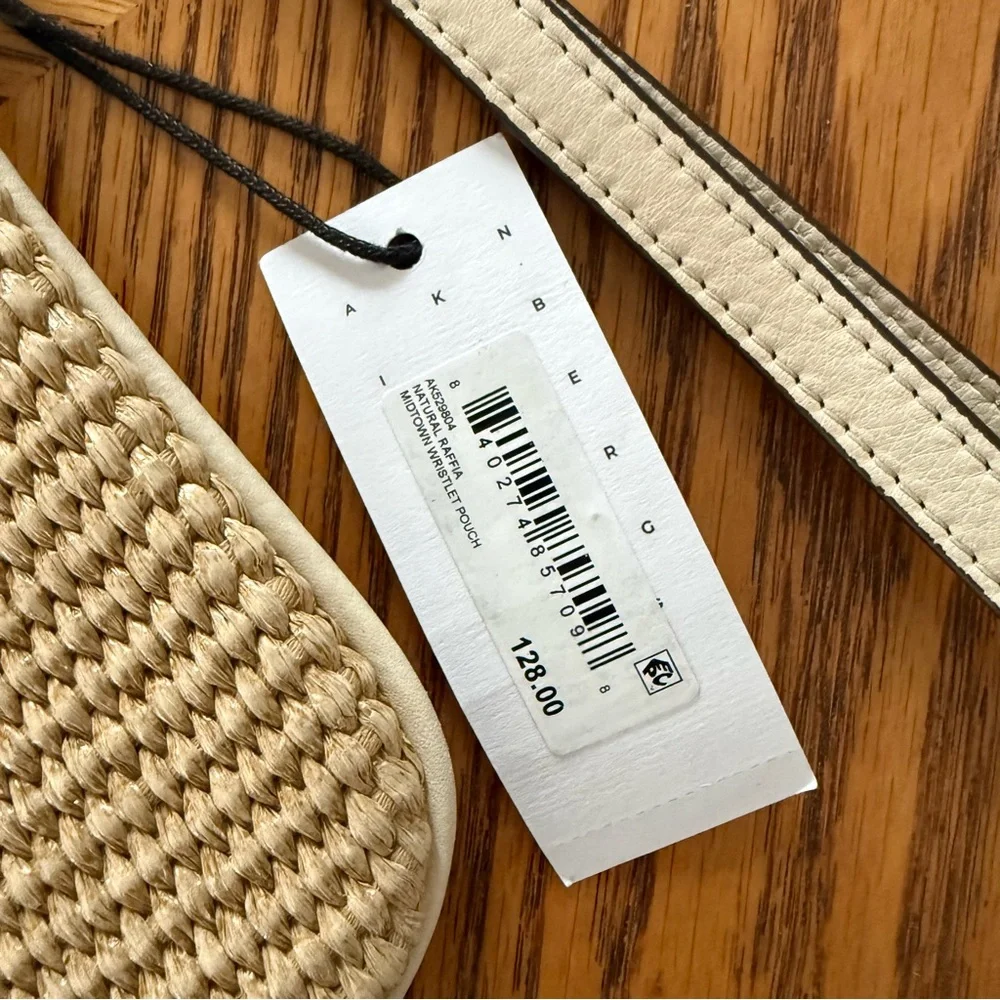 AIMEE KESTENBERG Midtown Wristlet Pouch Natural Raffia